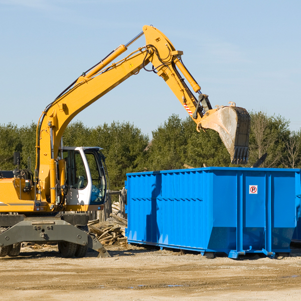 what size residential dumpster rentals are available in Dryville